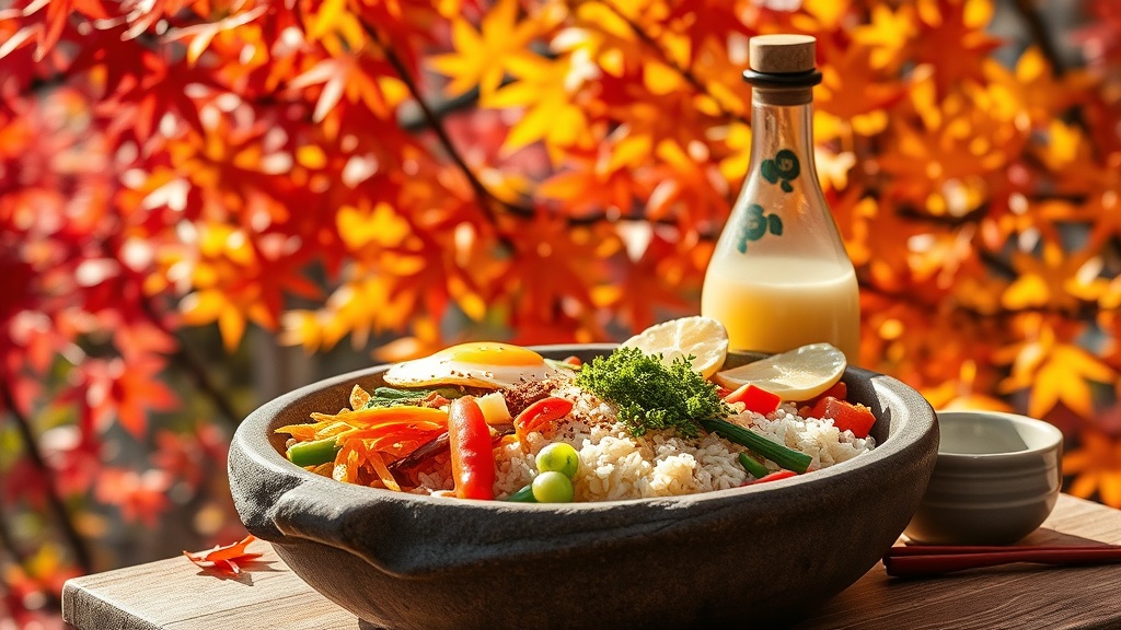하산 후 먹어야 하는 음식 —
산채비빔밥 & 더덕 막걸리