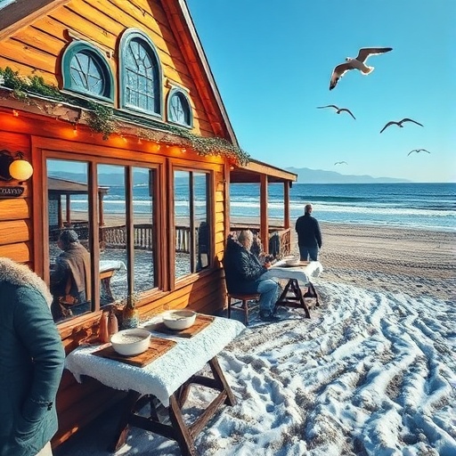 “겨울 바닷가 여행지 일출 풍경 – 겨울 해변 풍경 사진”