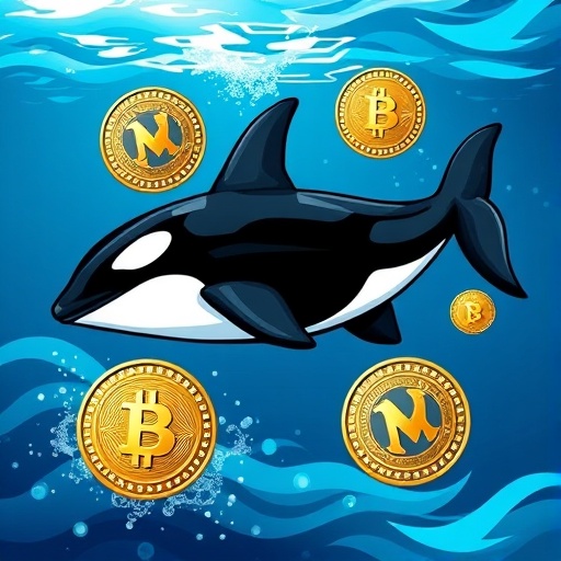 “오르카코인의 개념과 특징을 상징하는 디지털 자산 그래픽 이미지”