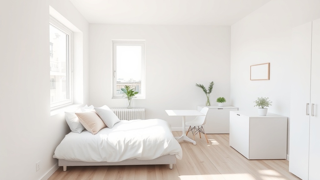 밝은 웜톤의 원룸 인테리어