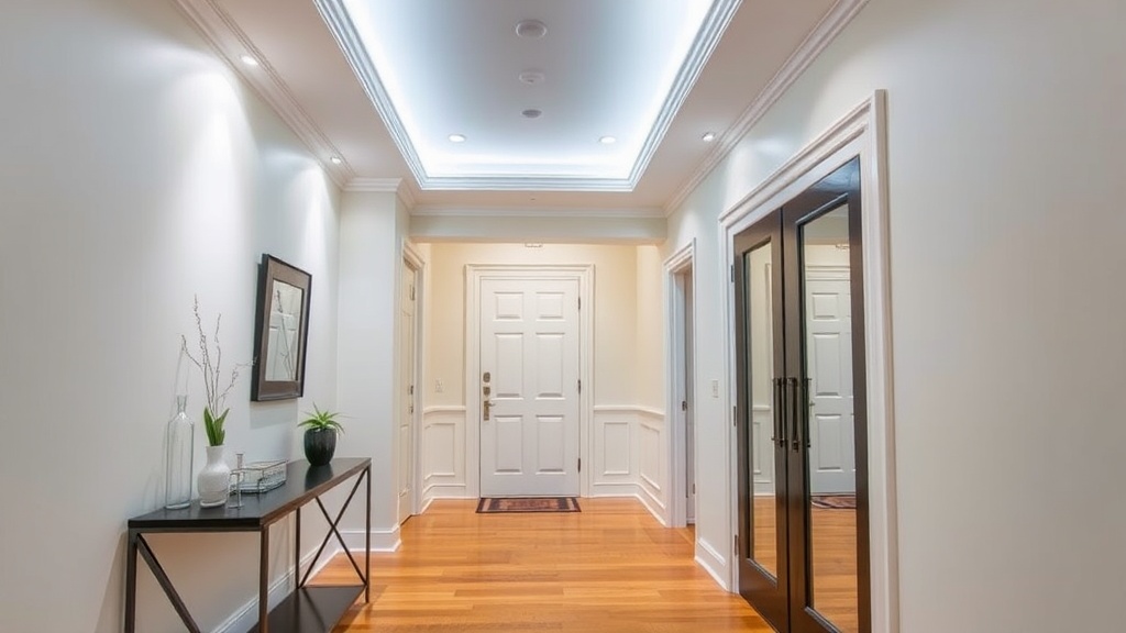 밝고 화이트톤으로 꾸민 좁은 현관이 넓어 보이는 인테리어 사진