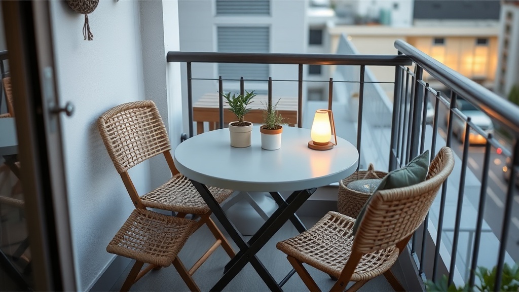 따뜻한 조명과 슬림 테이블로 꾸며진 베란다 홈카페 인테리어