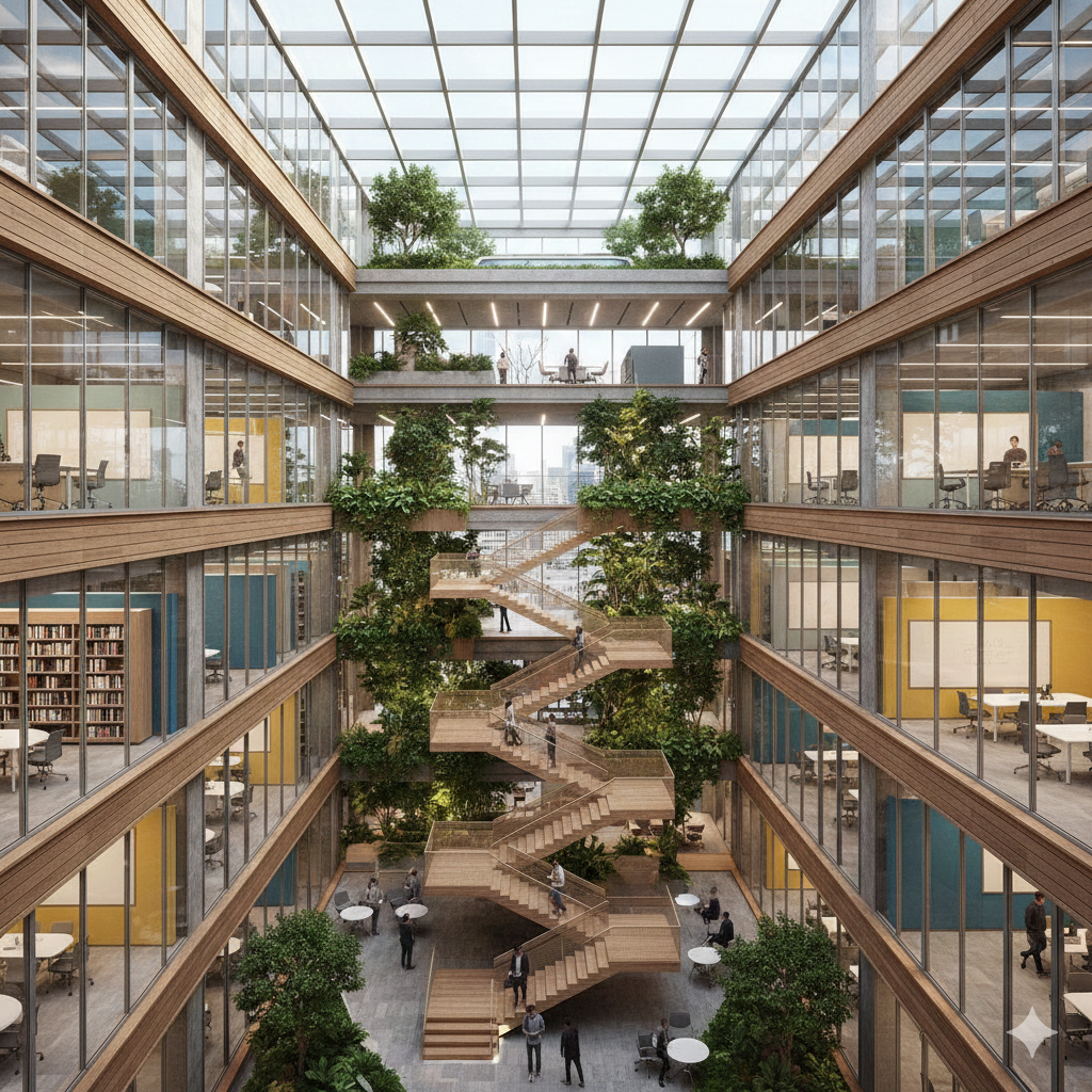 에너지 효율이 높은 건물 외관 사진