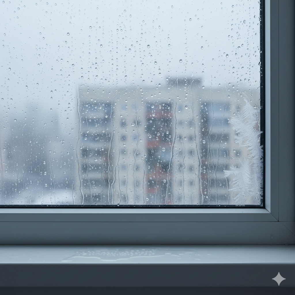 창틀 실리콘 코킹 작업으로 누수와 결로를 예방하는 모습