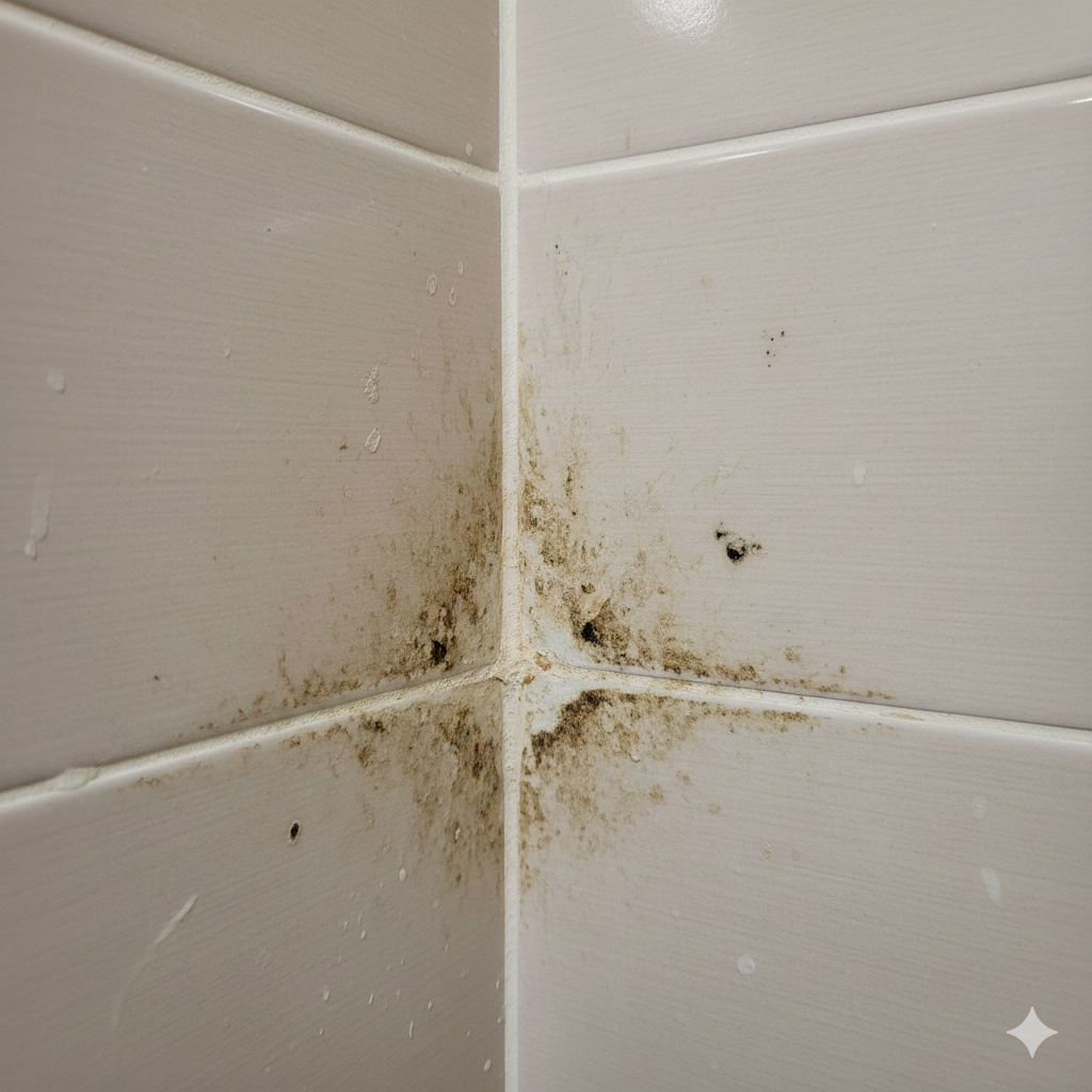 타일 줄눈이 선명하게 보이는 “줄눈 디테일 관련클로즈업”이미지