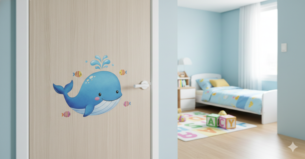 시트지 작업 완성된 아이방문