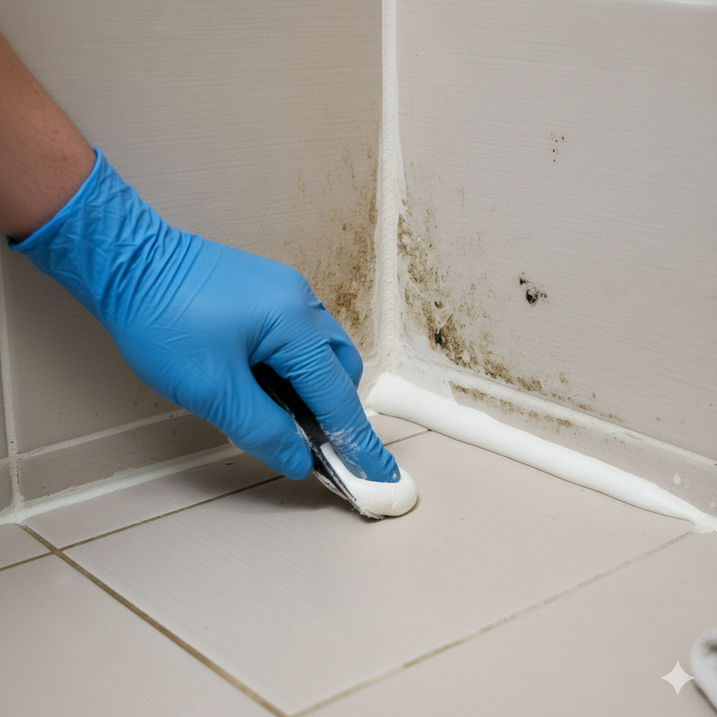 타일 줄눈이 선명하게 보이는 “줄눈 디테일 관련클로즈업”이미지